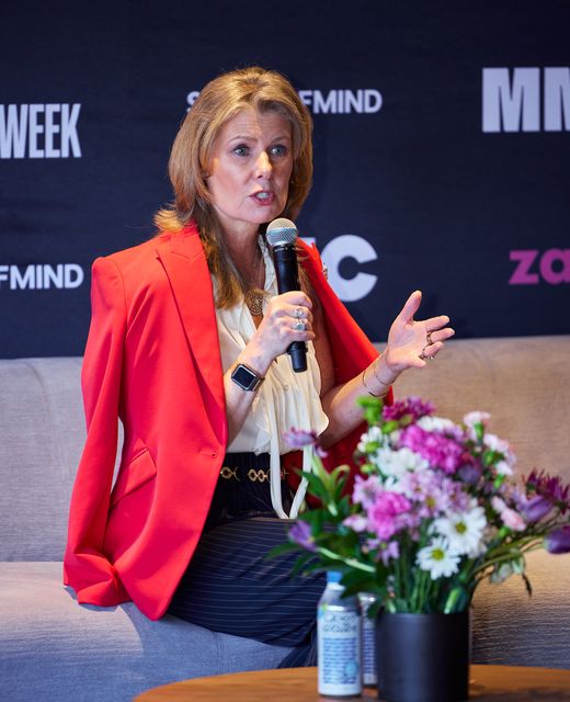 A speaker making a point at NY Tech Week