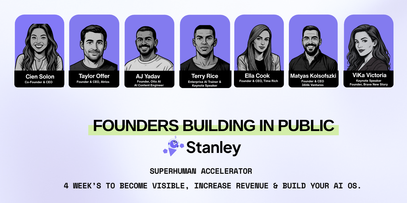 Founders Building in Public Fellowship, powered by Stanley